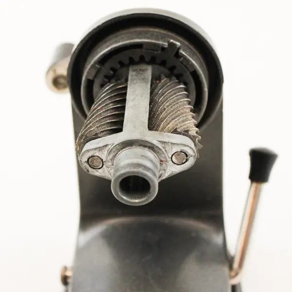 Vintage Sears White Manual Crank Pencil Sharpener Tabletop Suction Base