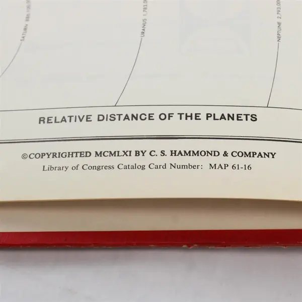 Vintage Hammond's New Era Atlas Of The World 1961 Hardcover Color Illustrations