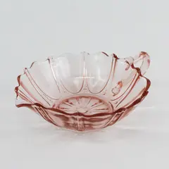 Vintage Anchor Hocking Pink Depression Glass Oyster and Pearl Nappy