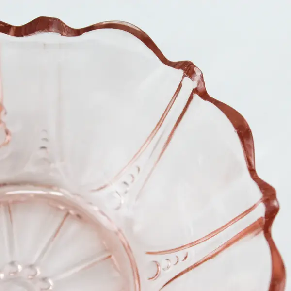 Vintage Anchor Hocking Pink Depression Glass Oyster and Pearl Nappy