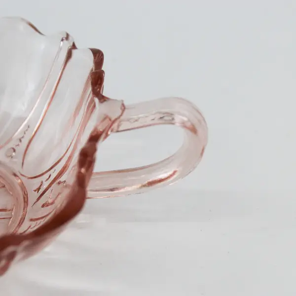 Vintage Anchor Hocking Pink Depression Glass Oyster and Pearl Nappy