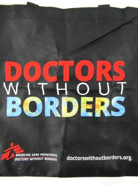 Doctors Without Borders Reusable Shopping Tote Bag Eco Friendly 15 x 15