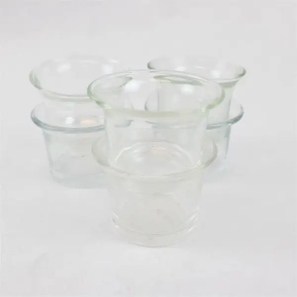 Set of 6 Clear Glass Tealight Candle Holders Votives - Wedding/Home