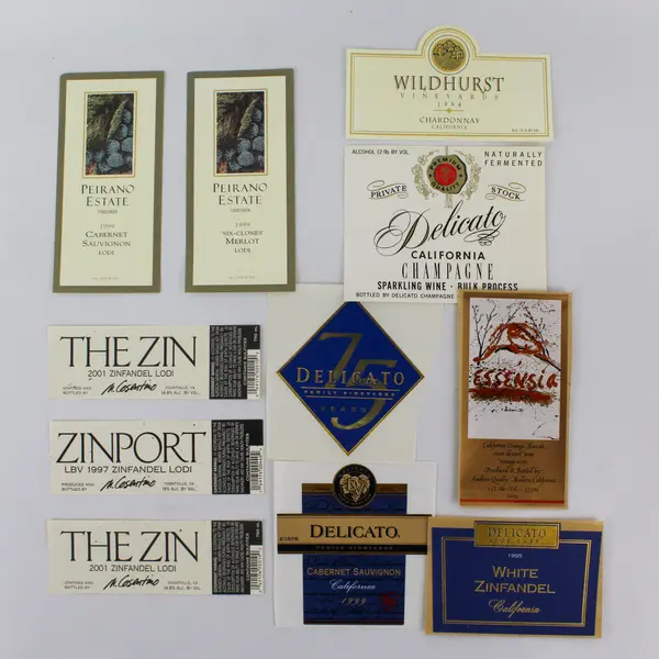 Lot Of 31 San Joaquin Valley California Wine Labels 1994-2003 Unused