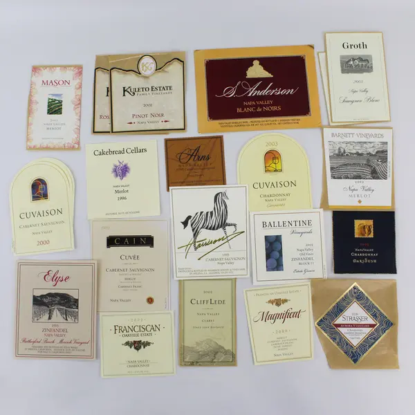 Lot Of 41 Napa Valley California Fine Wine Labels 1989-2003 Unused