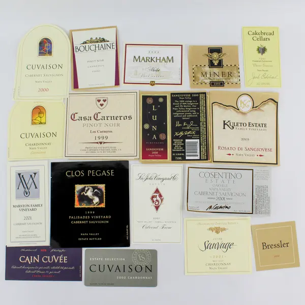 Lot Of 38 Napa Valley California Fine Wine Labels 1997-2003 Unused