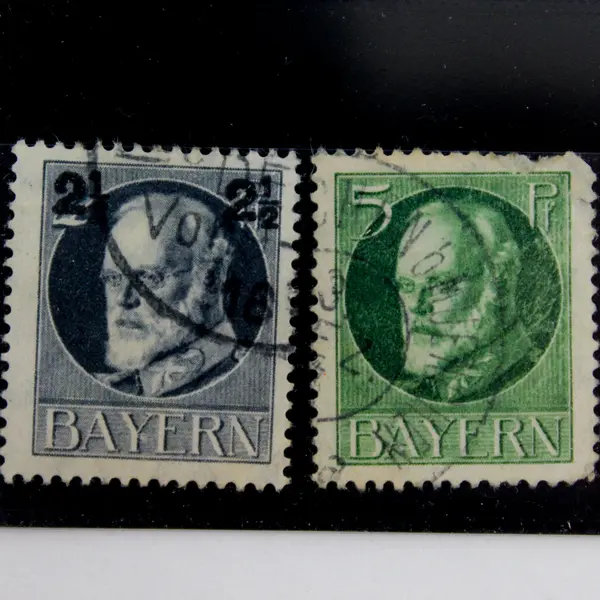 Lot Of 7 Germany Bavaria King Ludwig III Stamps 1914 Used