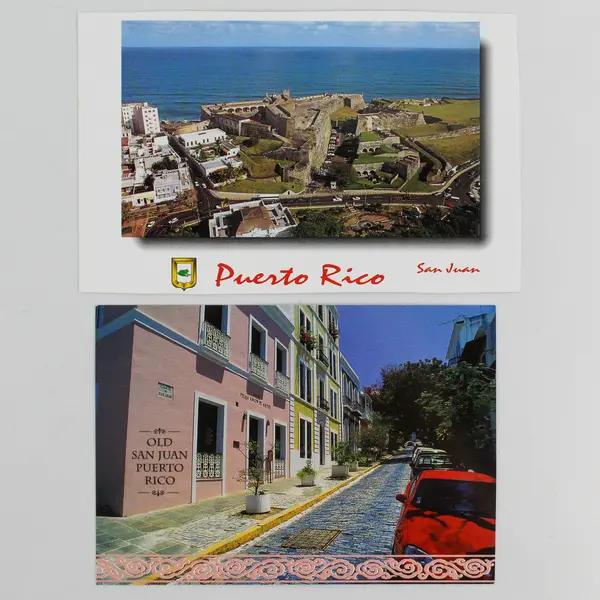 Lot Of 2 Old San Juan Puerto Rico Postcards Castillo Scene Street Scene