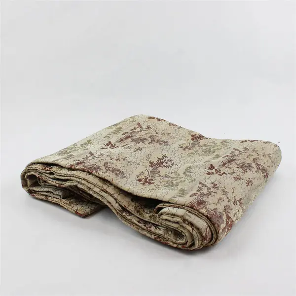Asian Inspired Embroidered Beige Long Table Runner 12" x 160"