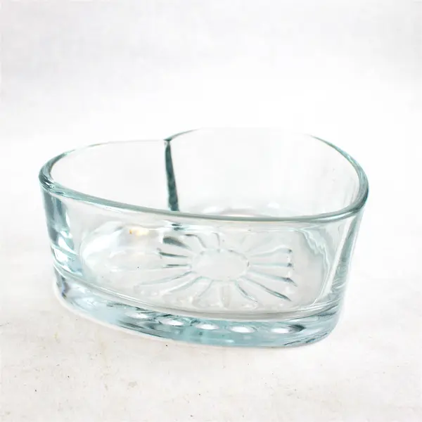 Libbey Heart Shaped Candy Dish Bowl Clear Glass 