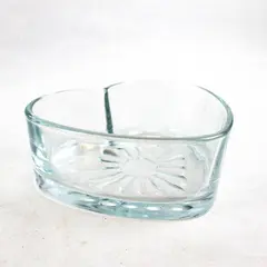 Libbey Heart Shaped Candy Dish Bowl Clear Glass 