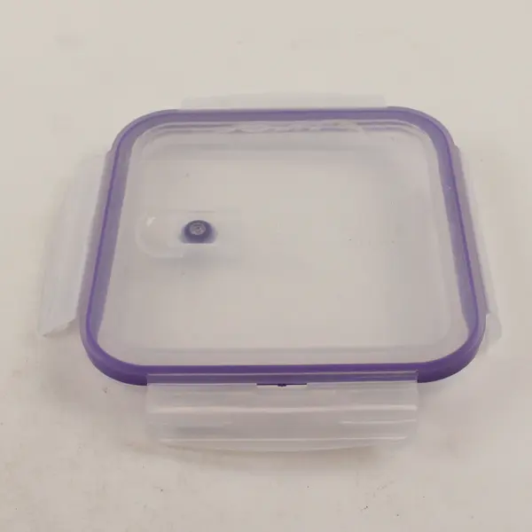 Square Reusable Clear Glass Food Storage Container 6" x 6" x 3"