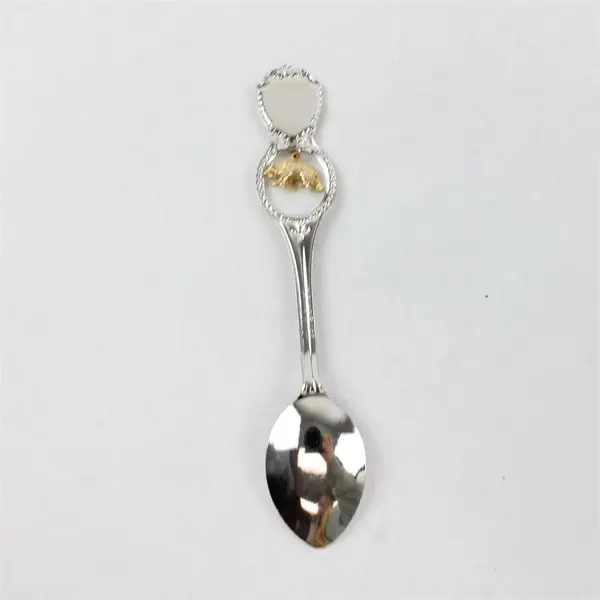 Vintage Glacier National Park MT Souvenir Spoon Enamel Goat Bear Charm