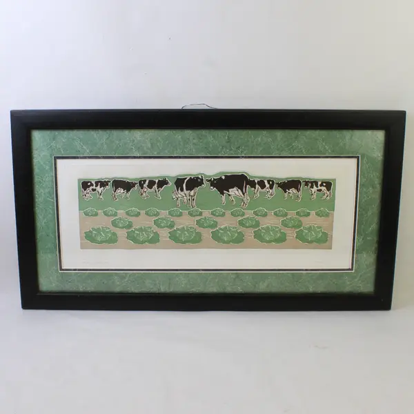 Vintage T. Moss Signed Limited Ed 137/200 “How the Cows Ate the Cabbage” Framed