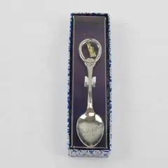 Vintage Chicago Willis Tower Souvenir Spoon with Charm on Handle