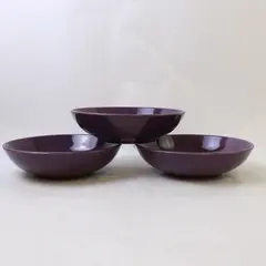 Lot Of 3 Royal Norfolk Solid Purple Ceramic Round Soup Bowls 8.25" Diameter