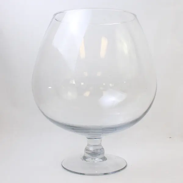Giant Clear Glass Brandy Snifter Vase Centerpiece 11in Round Bowl