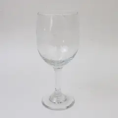 Clear Stemmed Wine Glass 7.25in Tall 3in Bowl Used Glassware
