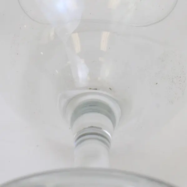 Clear Stemmed Wine Glass 7.25in Tall 3in Bowl Used Glassware