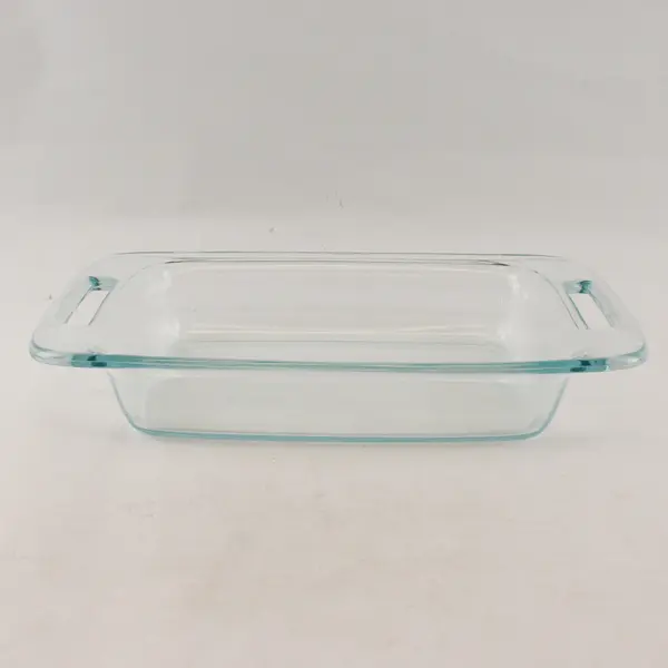 2 Quart Pyrex C-232 Aqua Tint Glass Rectangular Baking Dish