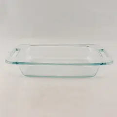 2 Quart Pyrex C-232 Aqua Tint Glass Rectangular Baking Dish