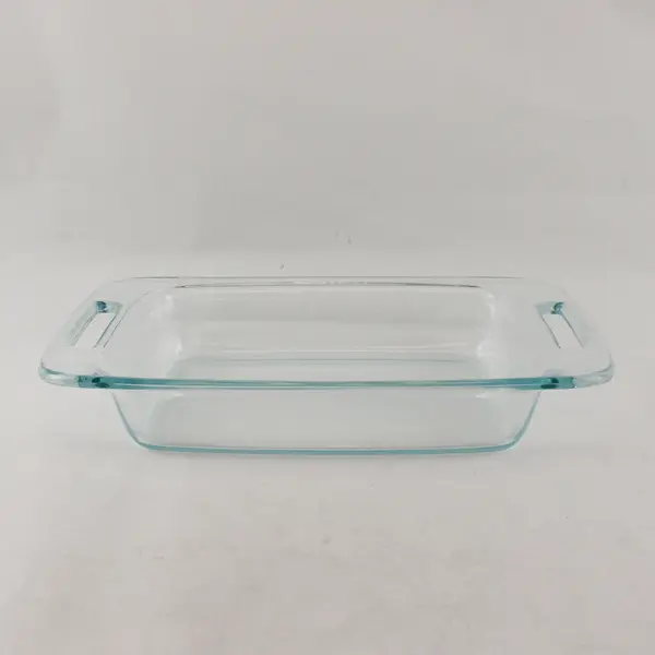2 Quart Pyrex C-232 Aqua Tint Glass Rectangular Baking Dish