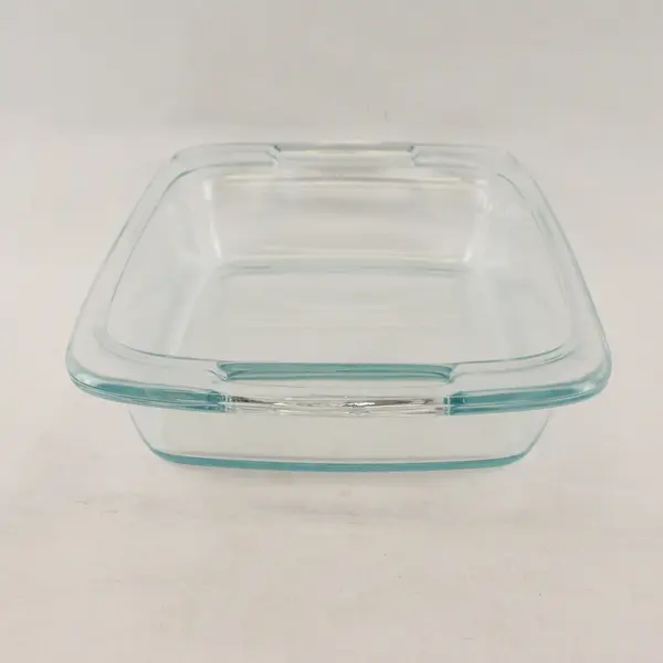 2 Quart Pyrex C-232 Aqua Tint Glass Rectangular Baking Dish