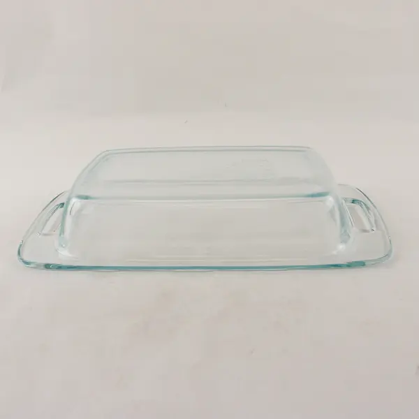 2 Quart Pyrex C-232 Aqua Tint Glass Rectangular Baking Dish