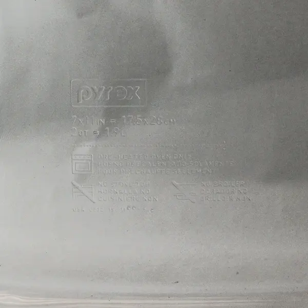 2 Quart Pyrex C-232 Aqua Tint Glass Rectangular Baking Dish