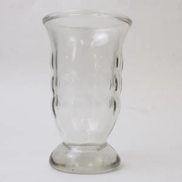 Vintage Glass Pedestal Jelly Jar Juice Tumbler 4"