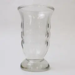 Vintage Glass Pedestal Jelly Jar Juice Tumbler 4"