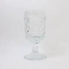 Vintage 1970s Anchor Hocking Wexford Diamond Point Claret Wine Glass 5.5"