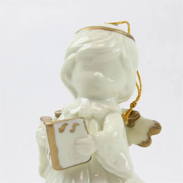 Lot of 4 New Porcelain Angel Ornaments Christmas Tree Decor w/ Instruments