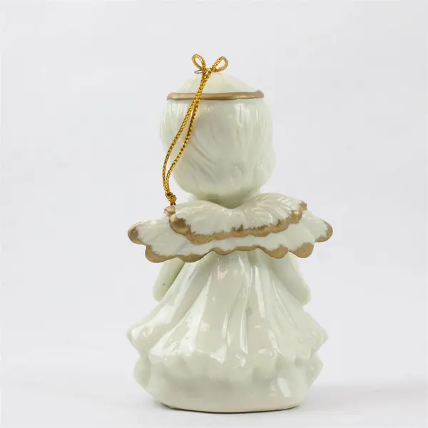 Lot of 4 New Porcelain Angel Ornaments Christmas Tree Decor w/ Instruments