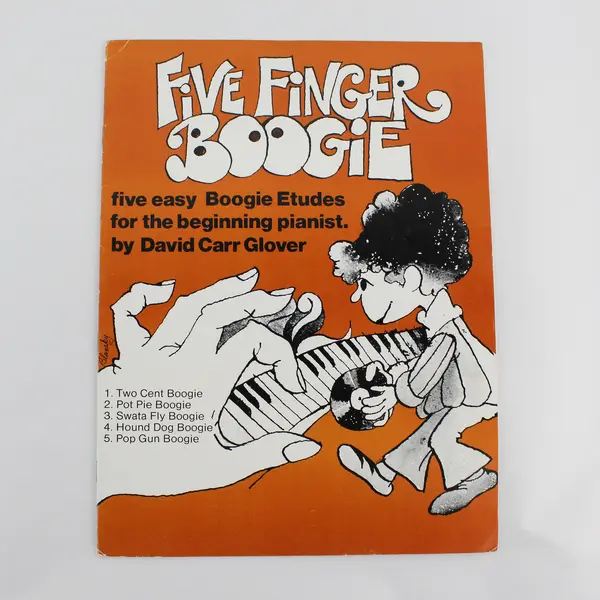 Vintage Five Finger Boogie David Carr Glover 1983 Beginning Pianist Paperback