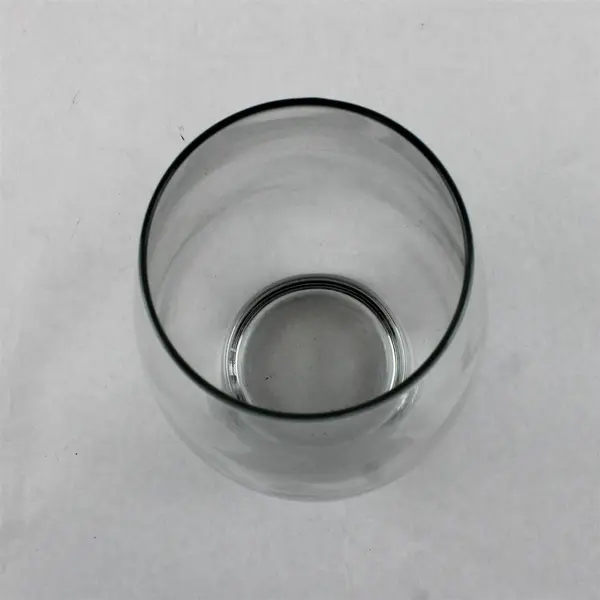 Clear Glass Hurricane Vase Tear Drop Shape Heavy Base 9in