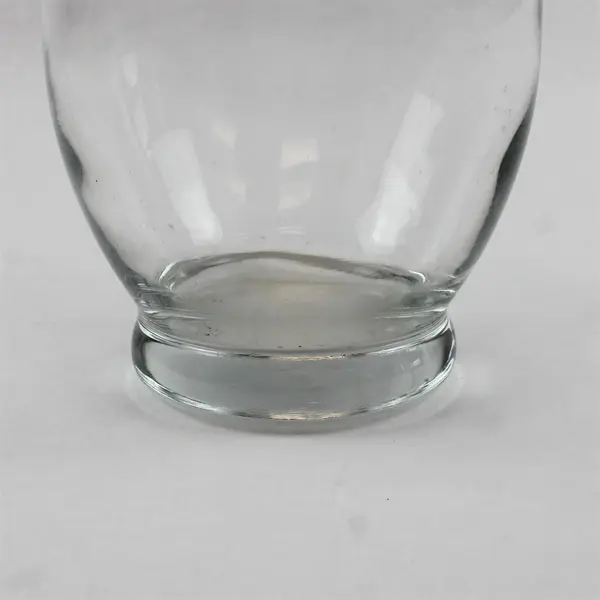 Clear Glass Hurricane Vase Tear Drop Shape Heavy Base 9in