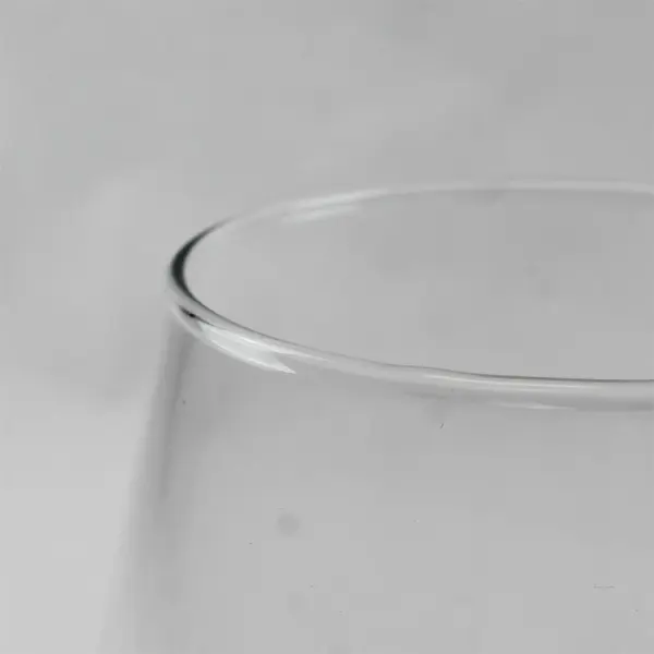 Clear Glass Hurricane Vase Tear Drop Shape Heavy Base 9in