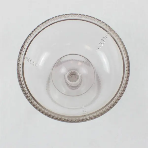 Early American Pressed Glass Compote Beaded Edge Vintage 5" Bowl