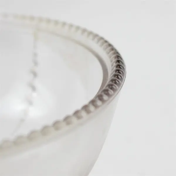 Early American Pressed Glass Compote Beaded Edge Vintage 5" Bowl