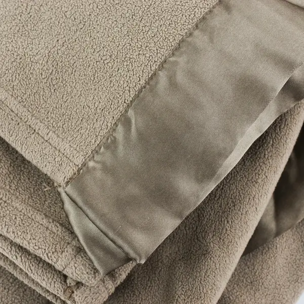 Mainstays Walmart Acorn Light Brown Color Throw Blanket 100% Polyester 66" x 95"