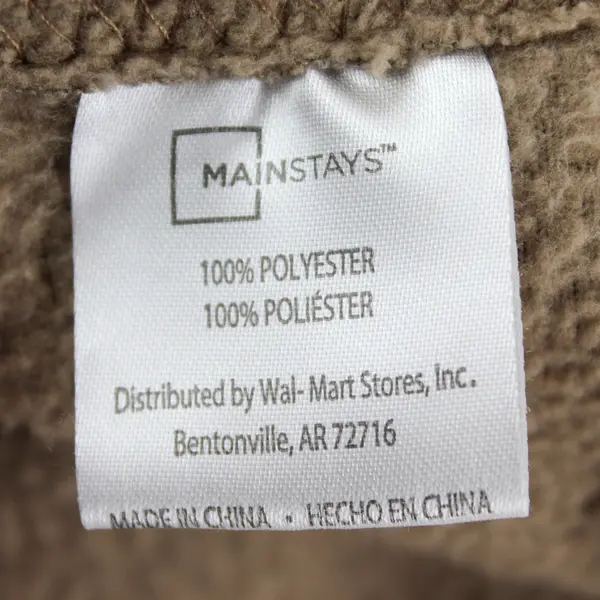 Mainstays Walmart Acorn Light Brown Color Throw Blanket 100% Polyester 66" x 95"