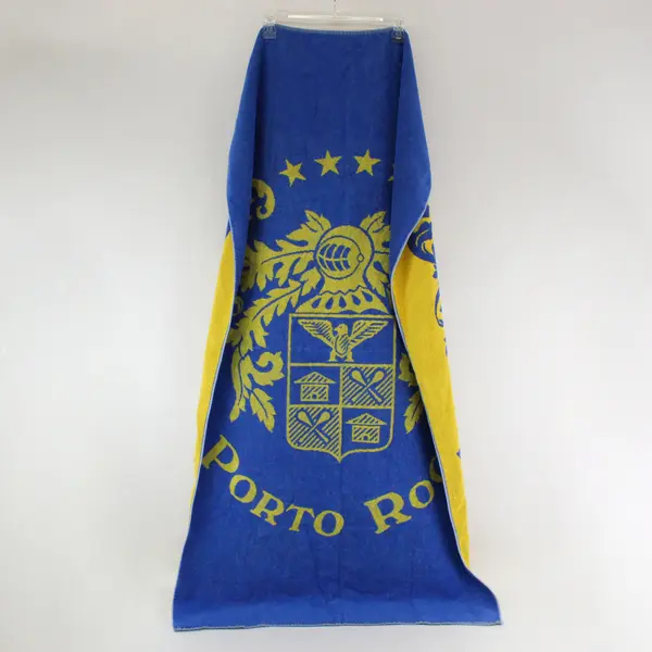 Telerie Milano Jr Blue/Yellow "Porto Roca" Crest Cotton Beach Towel 30.5" x 55"