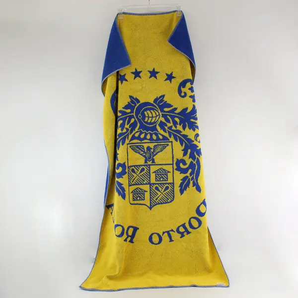 Telerie Milano Jr Blue/Yellow "Porto Roca" Crest Cotton Beach Towel 30.5" x 55"