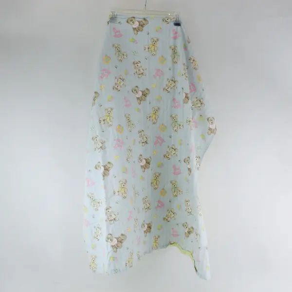 Unbranded Blue & Yellow W/ Teddy Bear Pattern Crib Throw Blanket 42" x 41"
