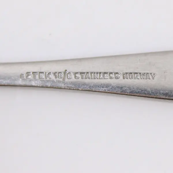 Norstaal Flatware Aztec Pattern 18/8 Stainless Teaspoon 6.25" Rare HTF Pattern