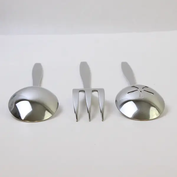 3-Piece Serving Set Nambe Flatware Aidan Pattern 2 Spoons 1 Fork New