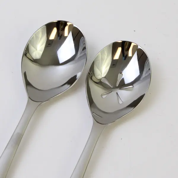 3-Piece Serving Set Nambe Flatware Aidan Pattern 2 Spoons 1 Fork New