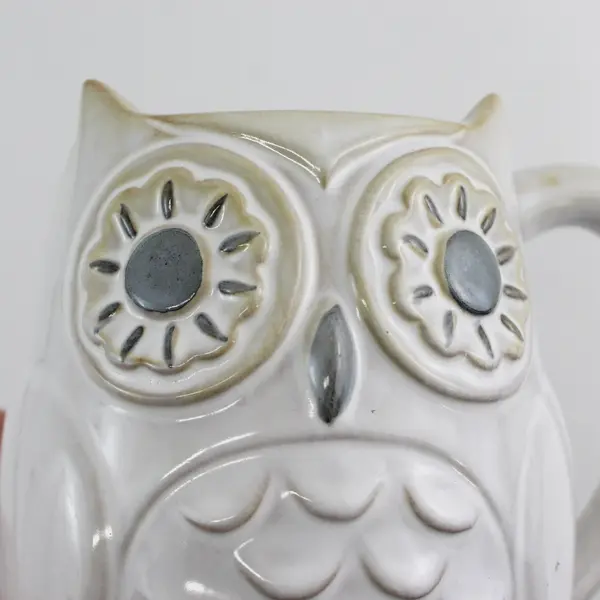 Retro White Ceramic Owl Coffee Mug