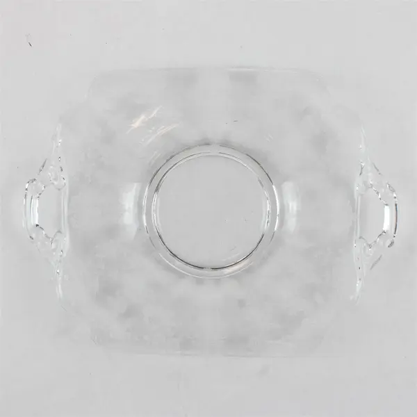 Cambridge Glass Co Rose Point Clear Pattern Rectangle Handled Plate 8.25" Long